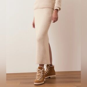 NWT Marine Layer Isla Sweater Skirt Sz M Cream